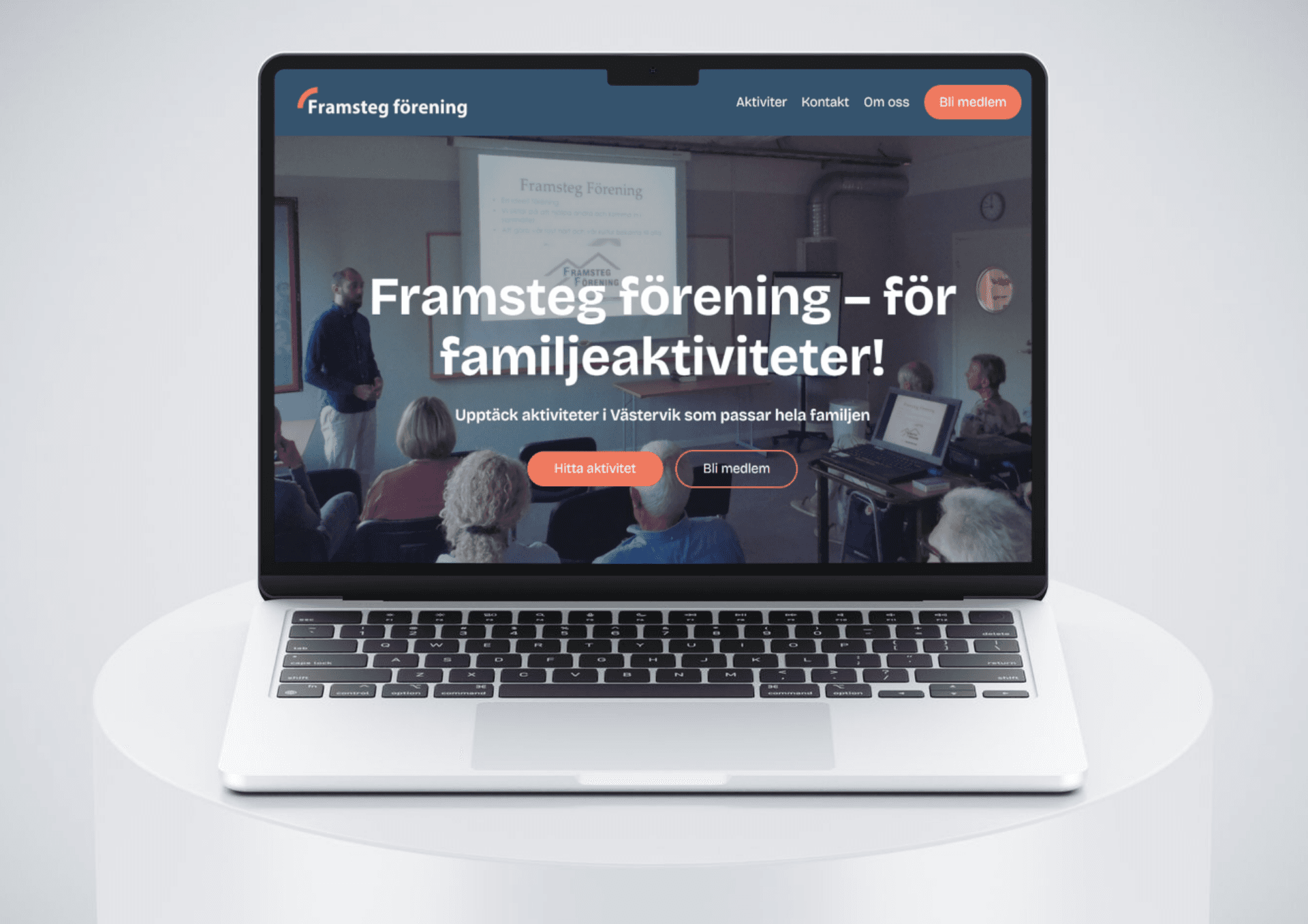 Framsteg förening website preview