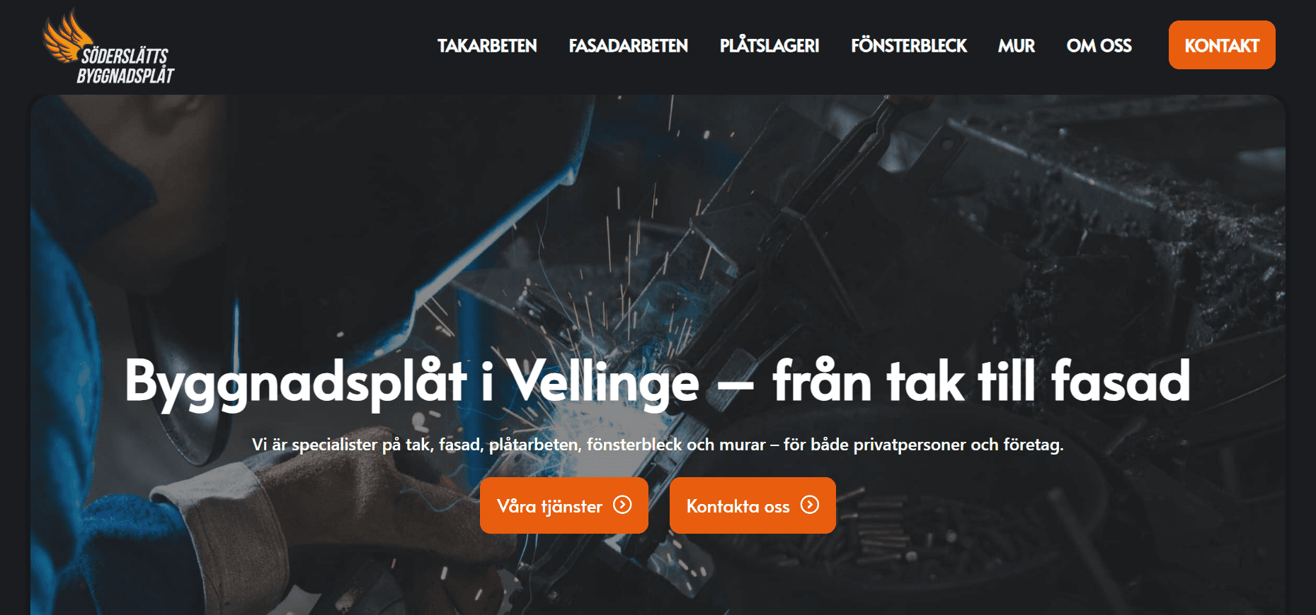 Söderslätts Byggnadsplåt website preview